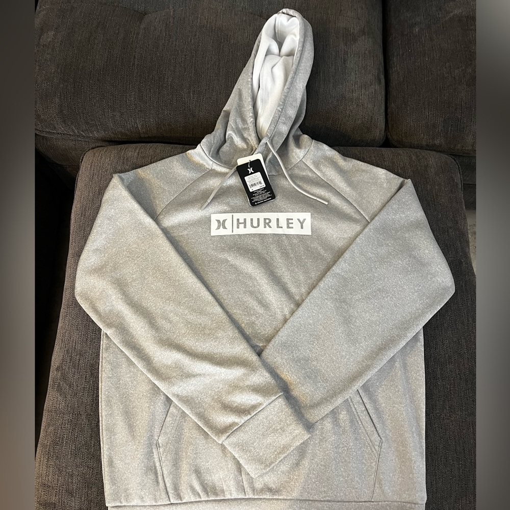 Hurley Hoodie, Grey/Silver. NWT